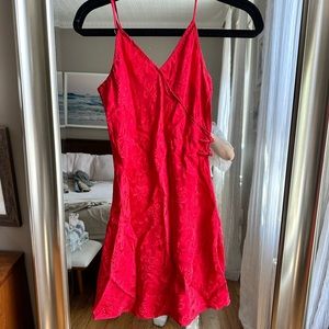 Chinese inspired 100 % silk dress with adjustable straps size 0/2 or XS